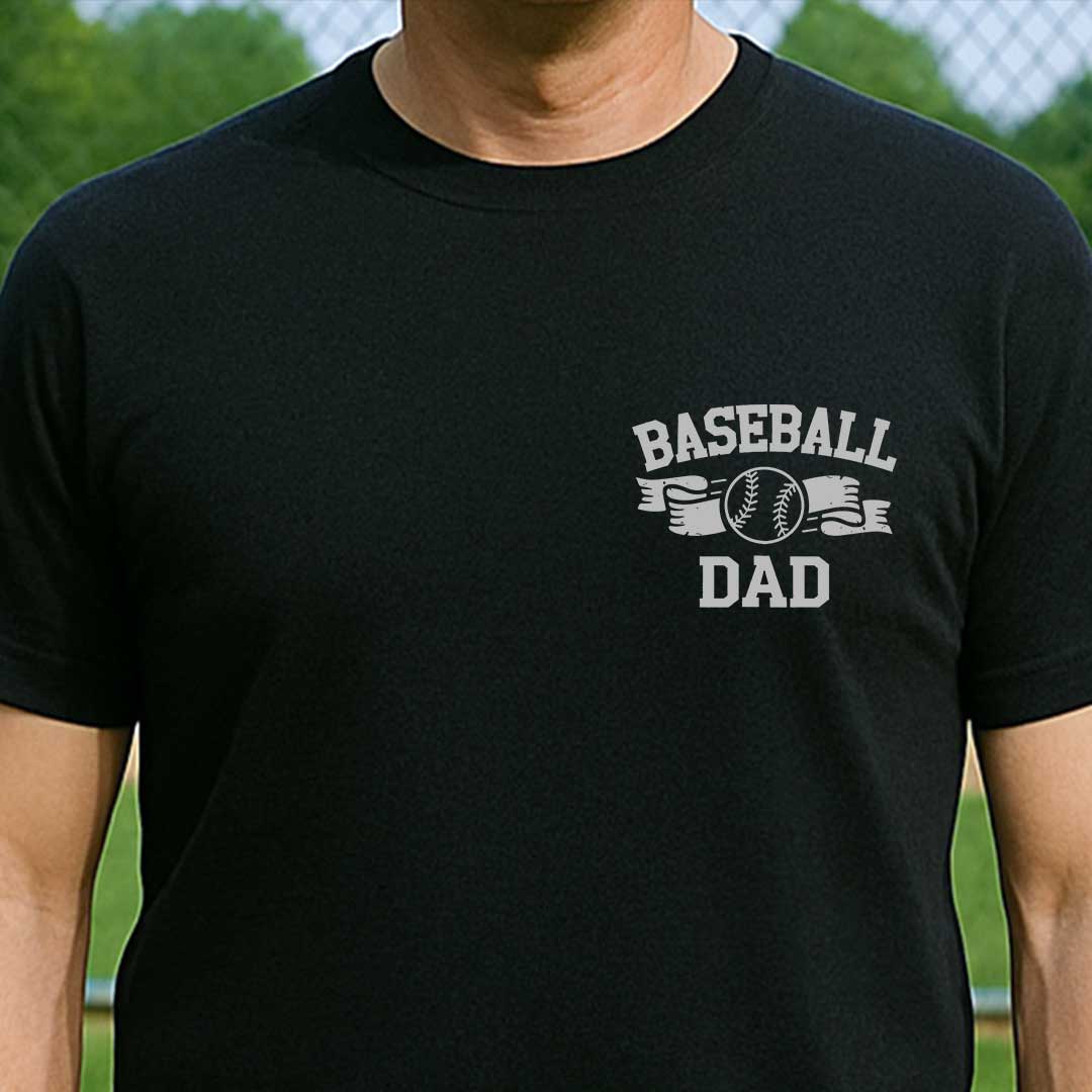 A Sexy Baseball Dad - Black and Grey Baseball T-Shirt