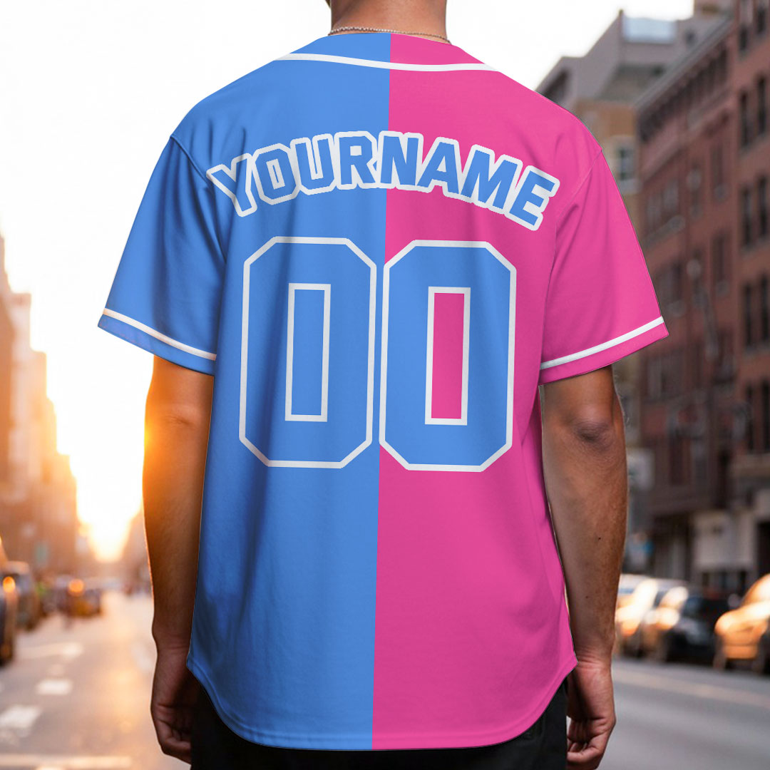 Custom Baseball Jersey With 2 Split Colors