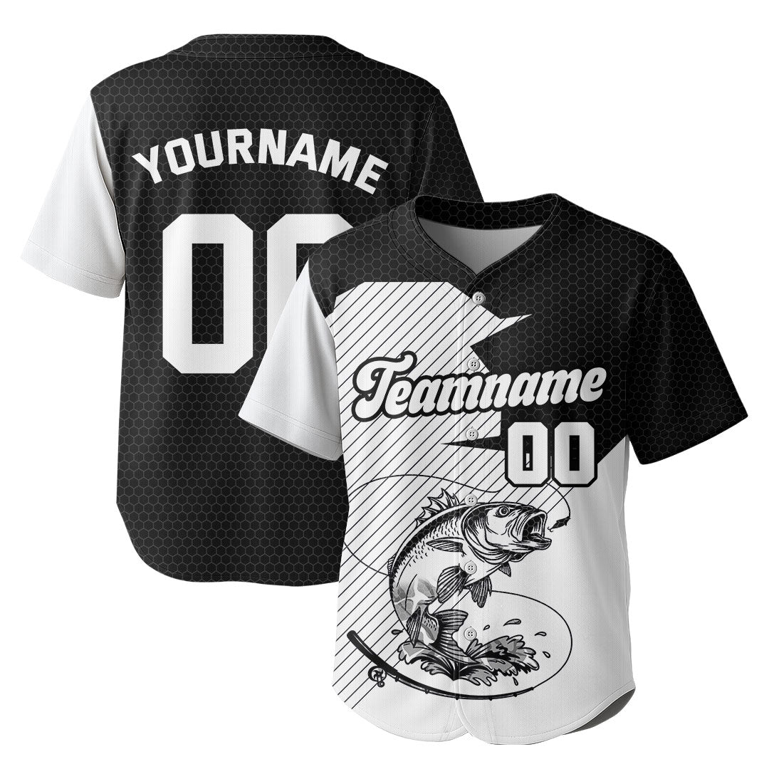 Custom Baseball Jersey With Fishing Theme