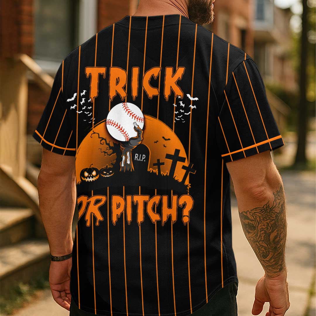 Trick Or Pitch - Custom Halloween Baseball Jersey