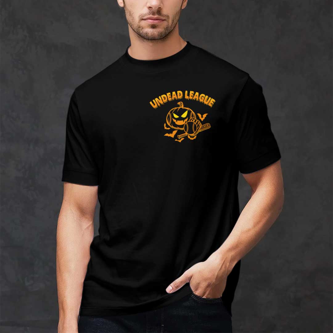 Undead League Black Baseball Halloween T-Shirt