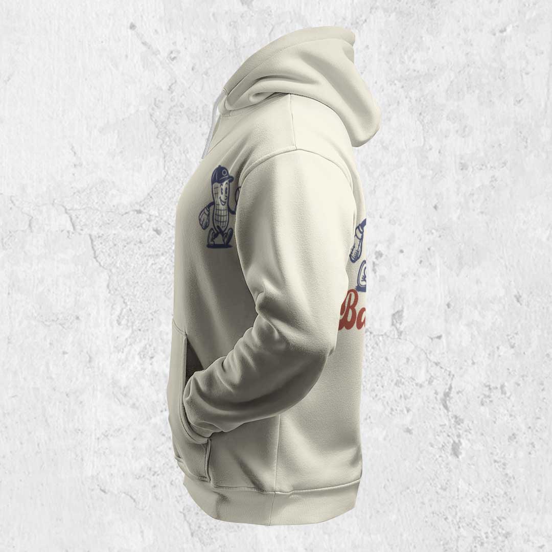 Take Me Out To The Ballgame - Cream Baseball Hoodie