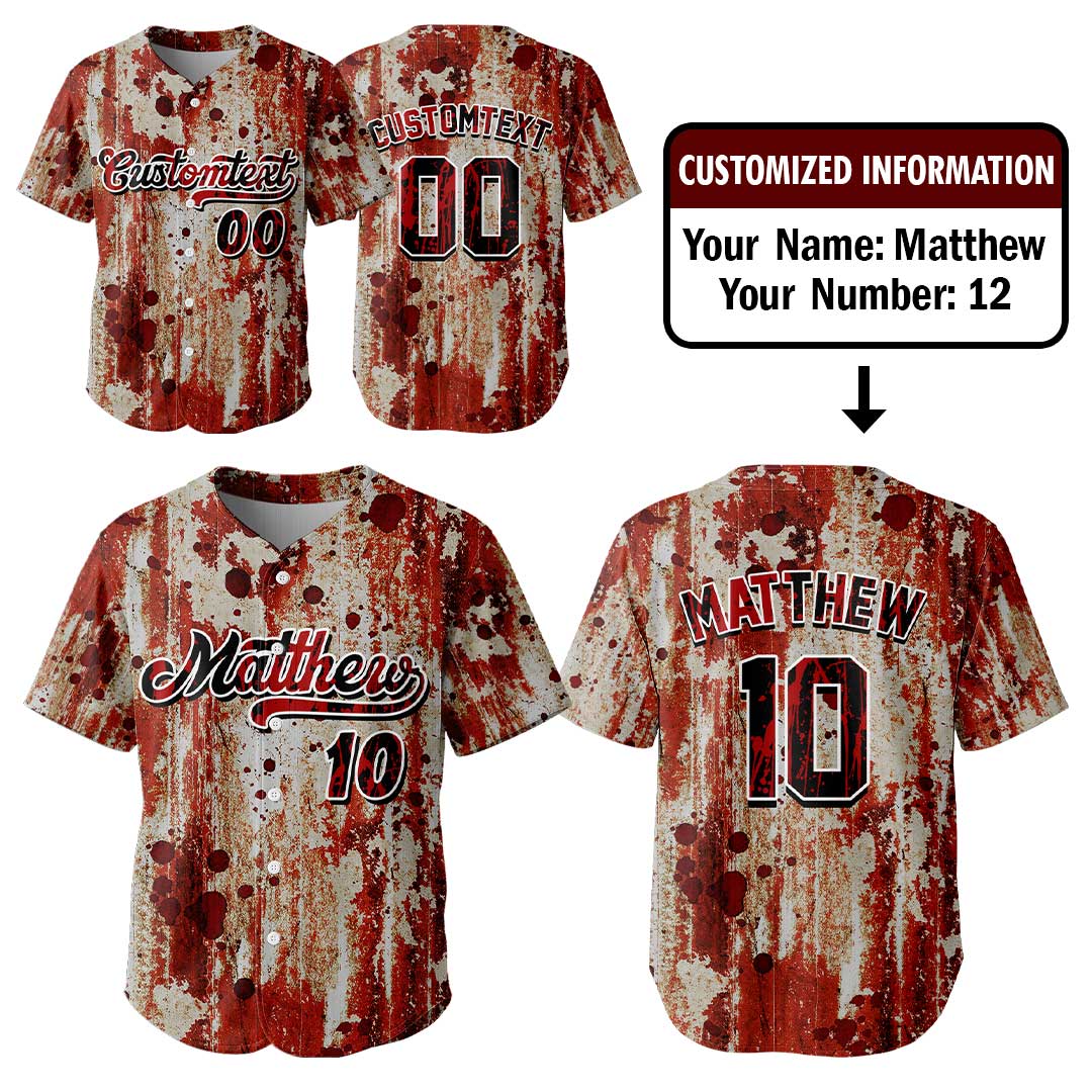 Custom Halloween Costume Murderer Cosplay Baseball Jersey