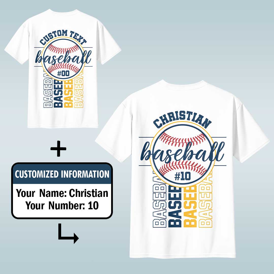 Baseball Boston State Series - Custom Black White Baseball T-Shirt