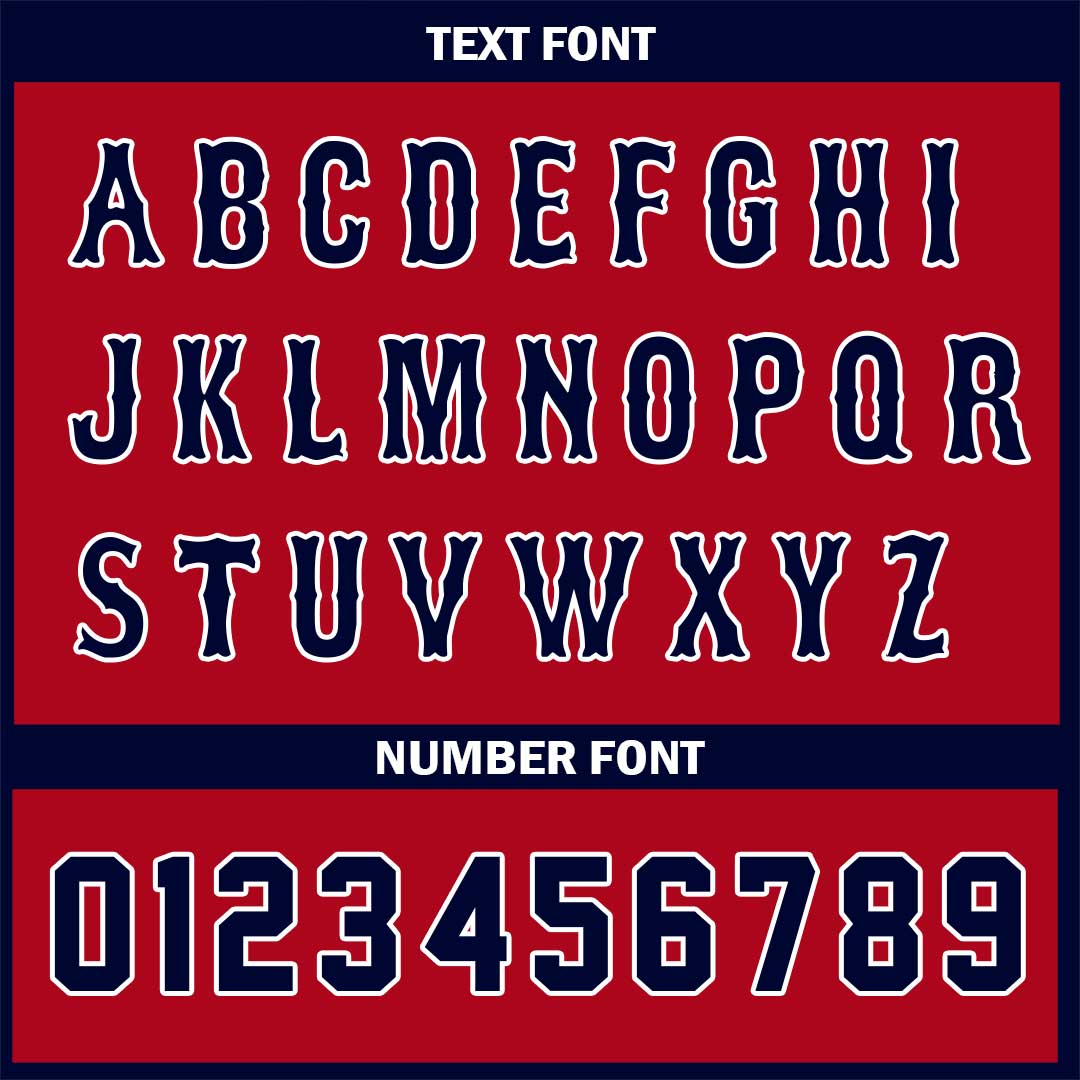 Custom Baseball Jersey with White Navy Red Color