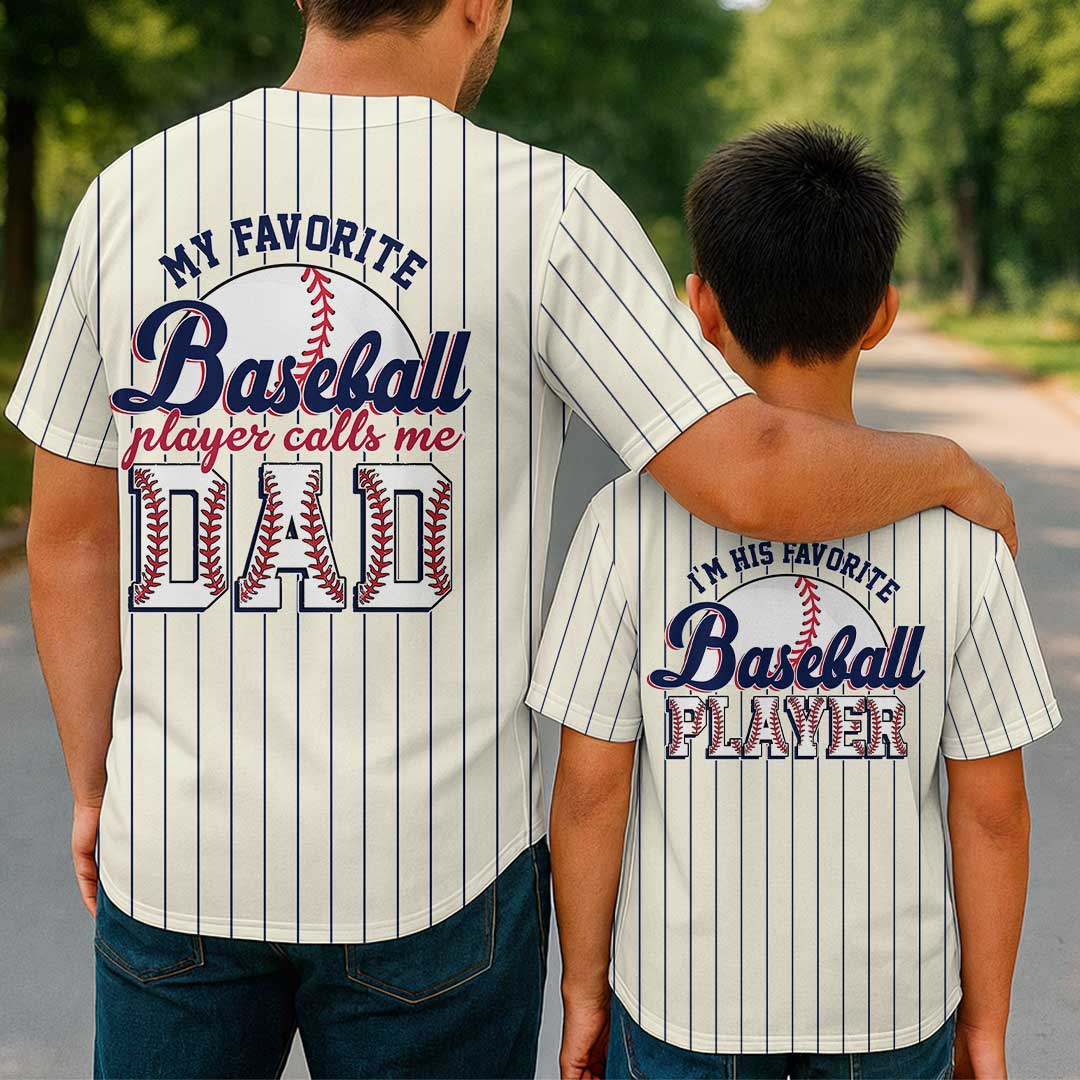 My Favorite Player Calls Me - Custom Family Matching Baseball Jersey