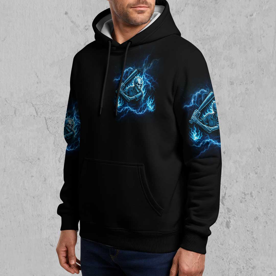I Have Two Titles and I Rock Them Both - Custom Black Skull Baseball Hoodie