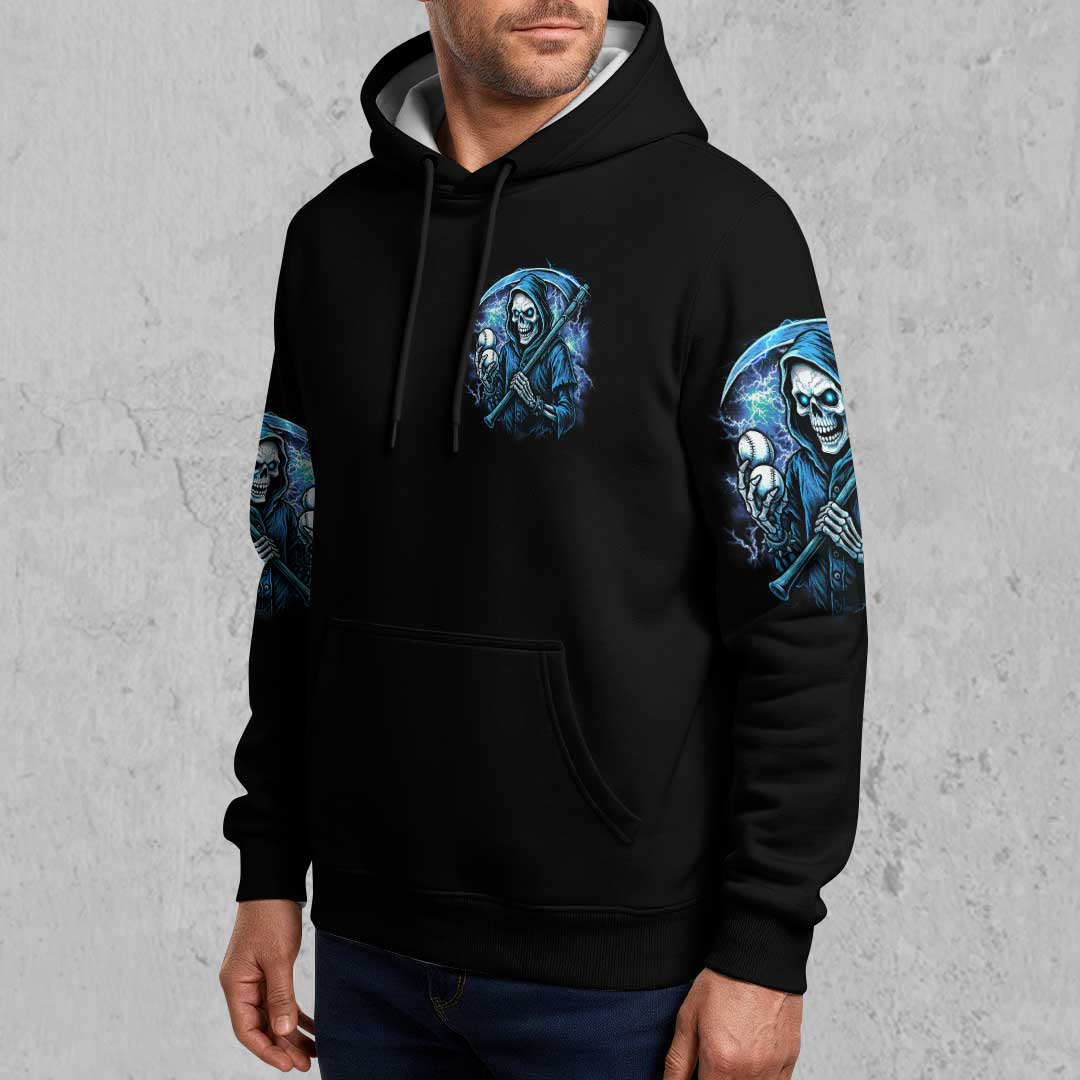 I've Got Balls And I Know How To Use Them - Custom Black Skull Baseball Hoodie