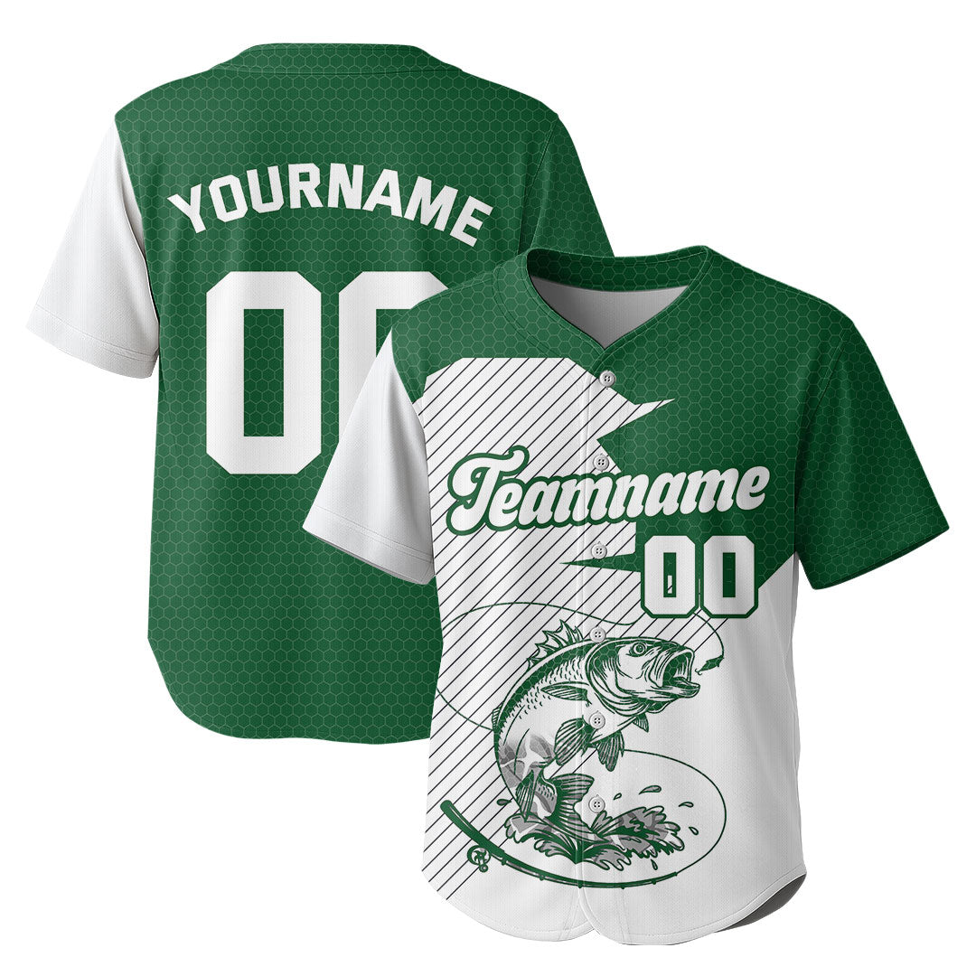 Custom Baseball Jersey With Fishing Theme