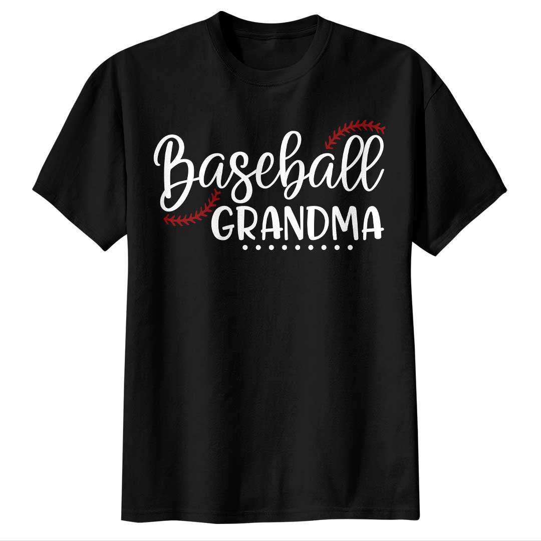 Baseball Grandma and Grandpa - White and Black Baseball T-Shirt